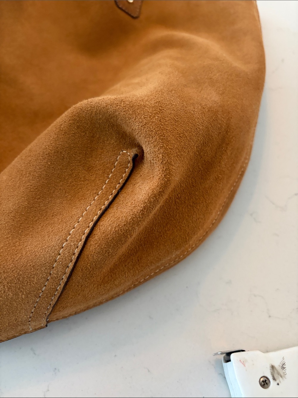 J McLaughlin Brown Suede Tote Bag with Pouch - Picture 9 of 12